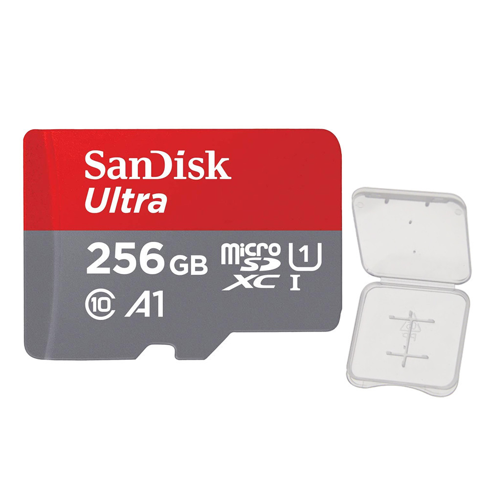 Cartão Memória Micro Sd Sandisk 256gb  Ultra 150Mbs +Case em Oferta na Shopee