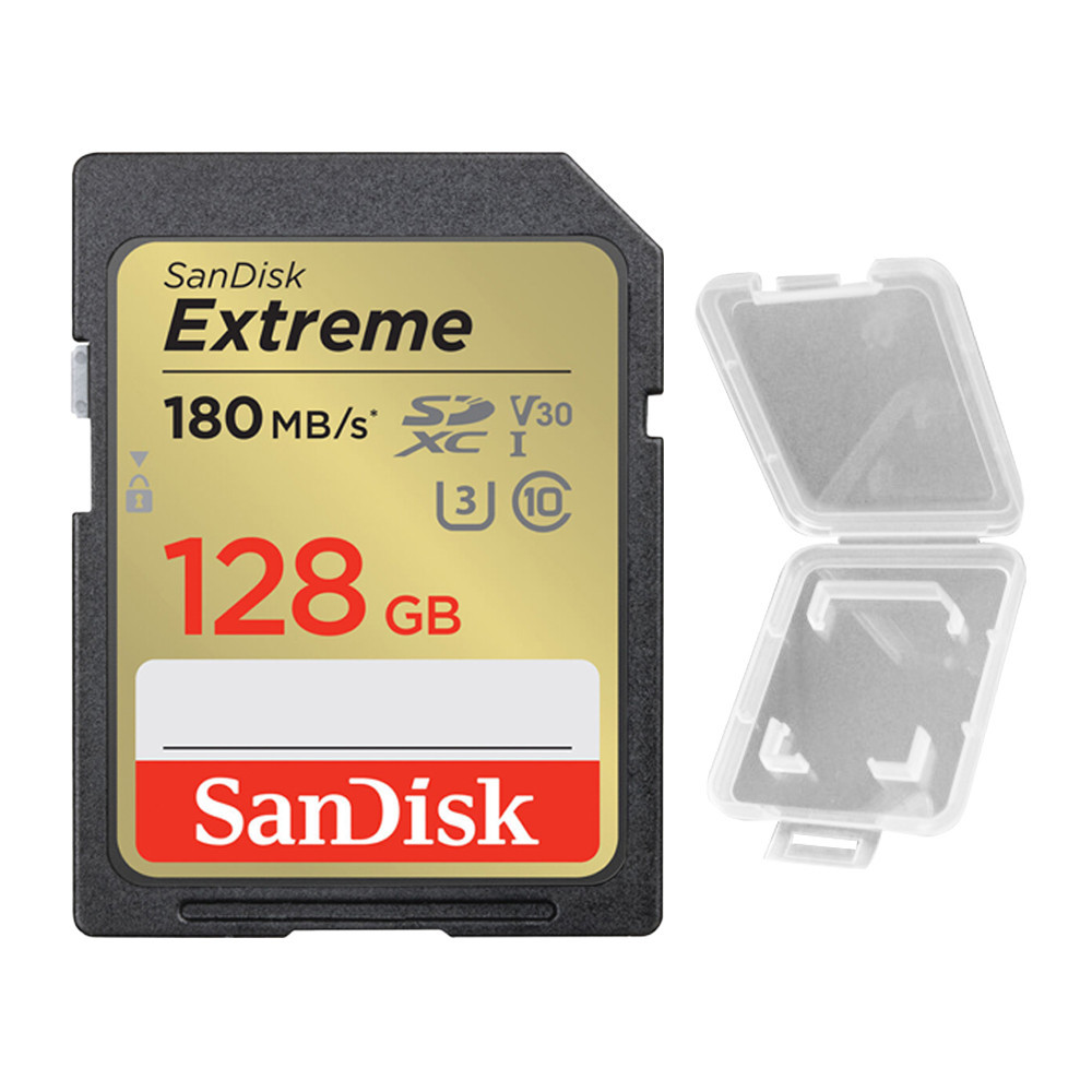 Cartão de Memória Sdxc Sandisk 128gb Cartão Sd 180Mbs V30 em Oferta na Shopee