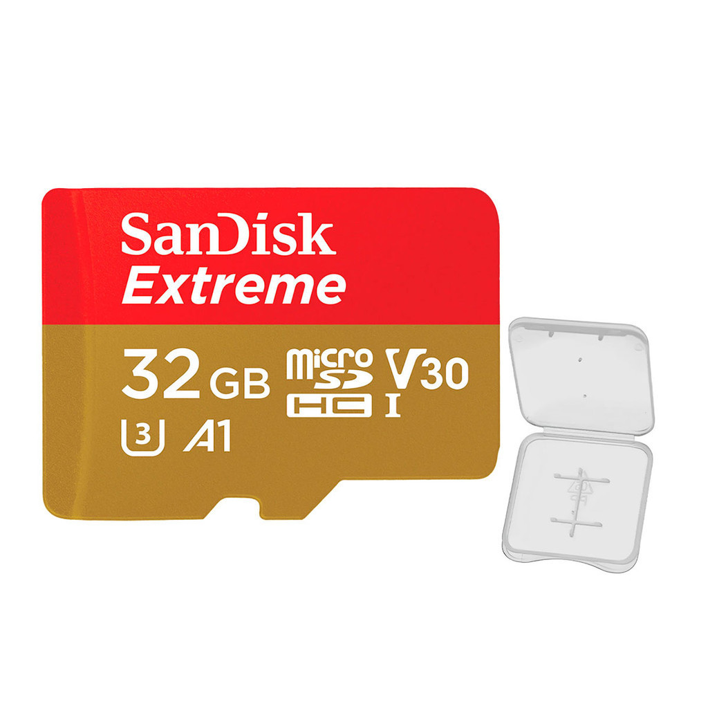 Cartão Memória Micro SDHC 32GB Extreme 100MBs Sandisk +Case - Mobile & Gadgets