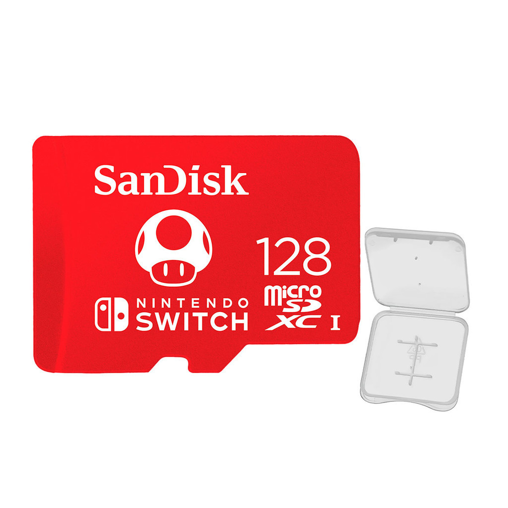 Cartão Memória SanDisk MicroSDXC 128GB Nintendo Switch +Case em Oferta na Shopee