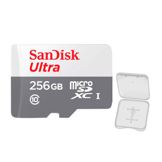 Cartão Memória  Sandisk 256gb Micro Sd Ultra 100Mbs +Case em Oferta na Shopee