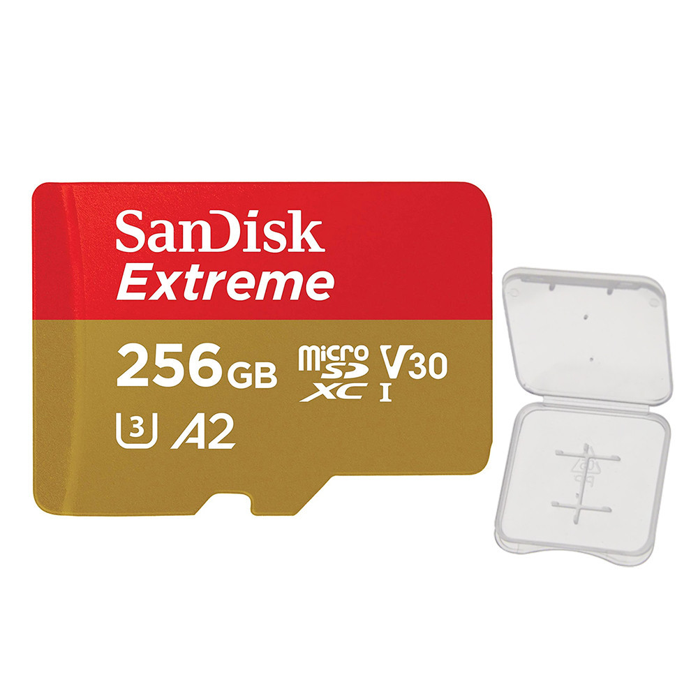 Cartão Memória Micro Sd Sandisk 256gb  Extreme 190Mbs +Case em Oferta na Shopee