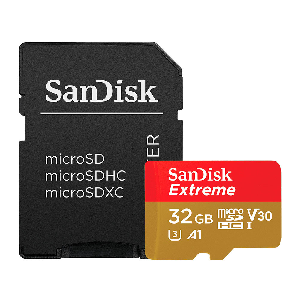 Cartão Memória Micro SDHC 32GB Extreme 100MBs Sandisk cADPT - Mobile & Gadgets