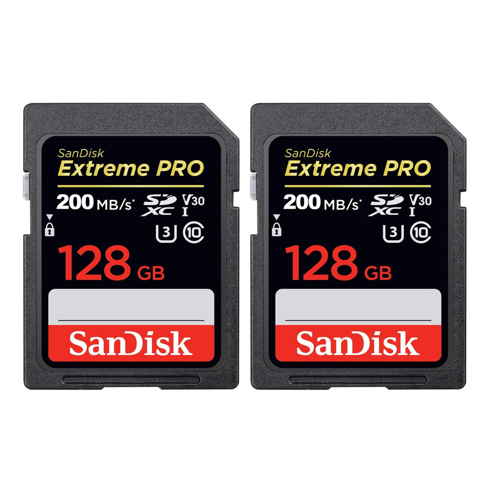Cartão Memória Sdxc Sandisk 128gb Extreme Pro V30 200Mbs 2un