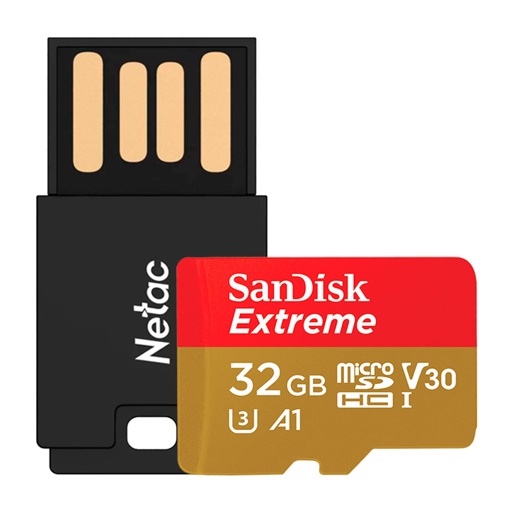 Cartão Memória Micro SDHC 32GB Extreme Sandisk e ADAPT USB em Oferta na Shopee
