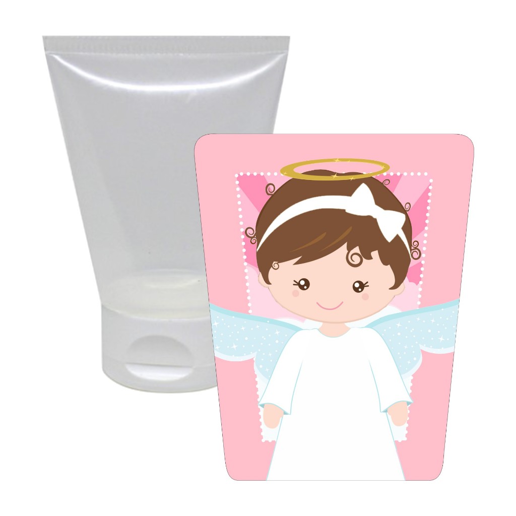 Adesivos para Bisnaga 30ml Batizado Rosa - Pronto para ser aplicado, Decoração e Lembrancinha Batizado.