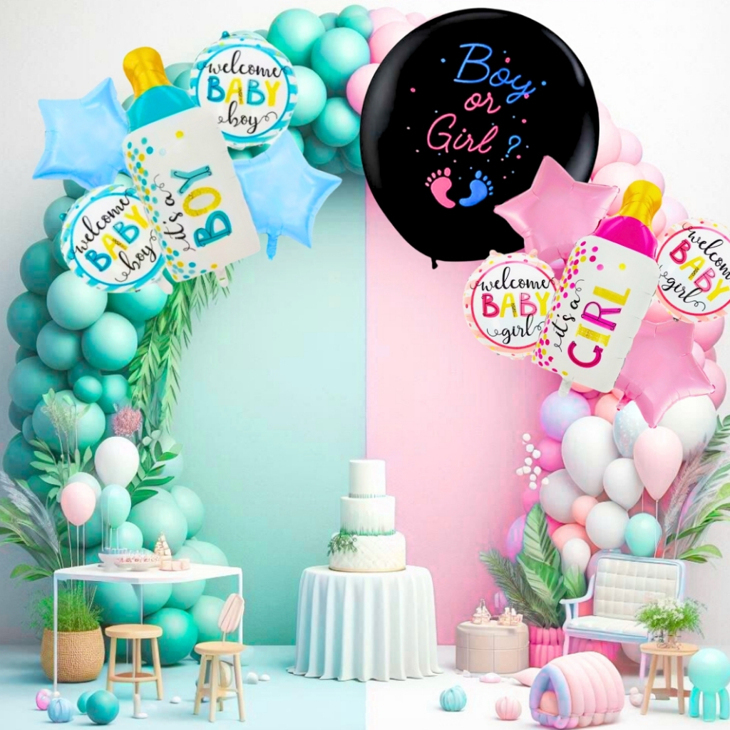 Kit Arco Desconstruído Chá Revelação VÁRIAS CORES Premium Decoração Festa *150 iten* Balão Revelação