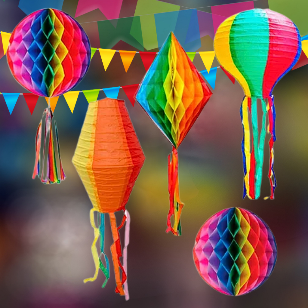 Balão Junino Lanterna Festa Junina/Arraiá VÁRIOS MODELOS Enfeite Festa Decoração Junina São João