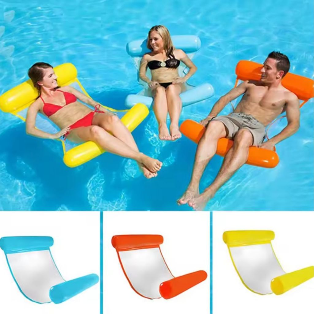 Boia Rede Adulto Flutuante Piscina Esteira de Piscina Espreguiçadeira de Praia Flutuante