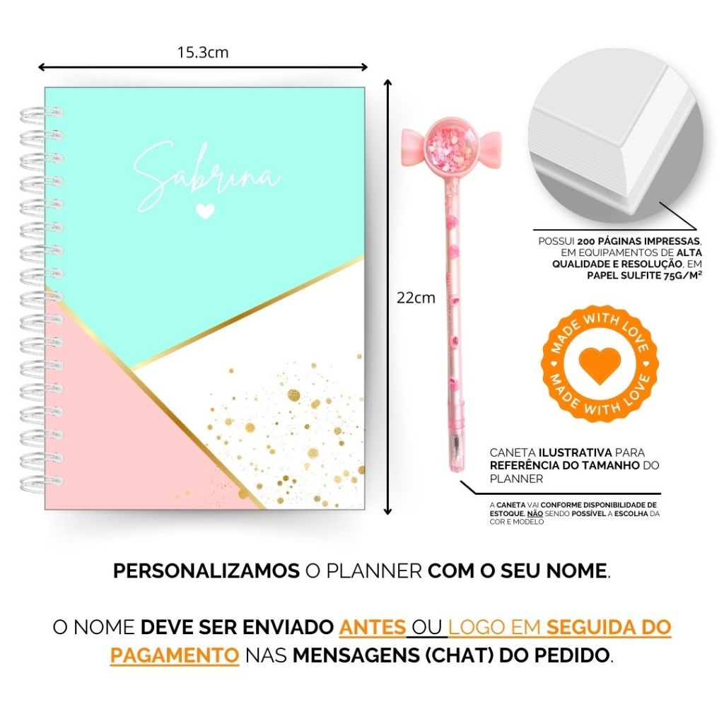 Agenda Planner 2027 VÁRIOS MODELOS Feminina Masc - Controle Financeiro Mensal Semanal — imagem 2 de 2