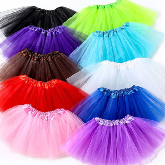 Saia de Tule Adulto Lisa 40cm Várias Cores Colorida- Carnaval, Fantasia, Tule Tutu, Saia Bailarina