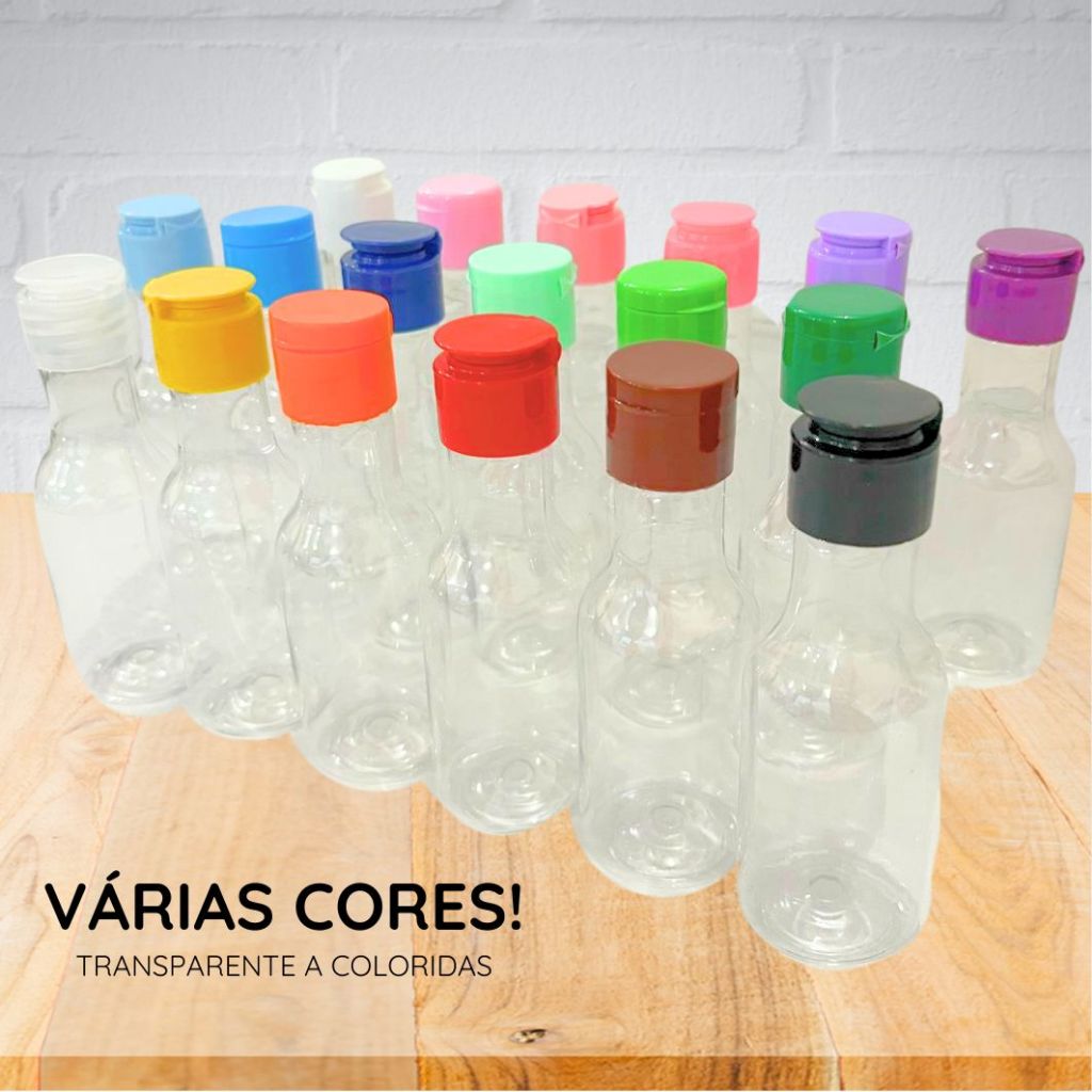 Mini Garrafinha 50ml Várias Cores Garrafas Pet Lembrancinhas Festas Decoração Eventos Artesanato