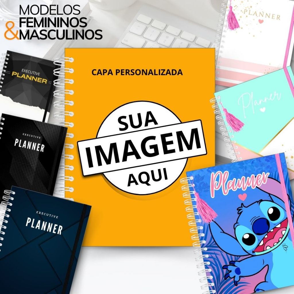 Agenda Planner Comercial 2026 Empresarial Feminina Masculina Anual-Controle Financeiro Mensal Semana