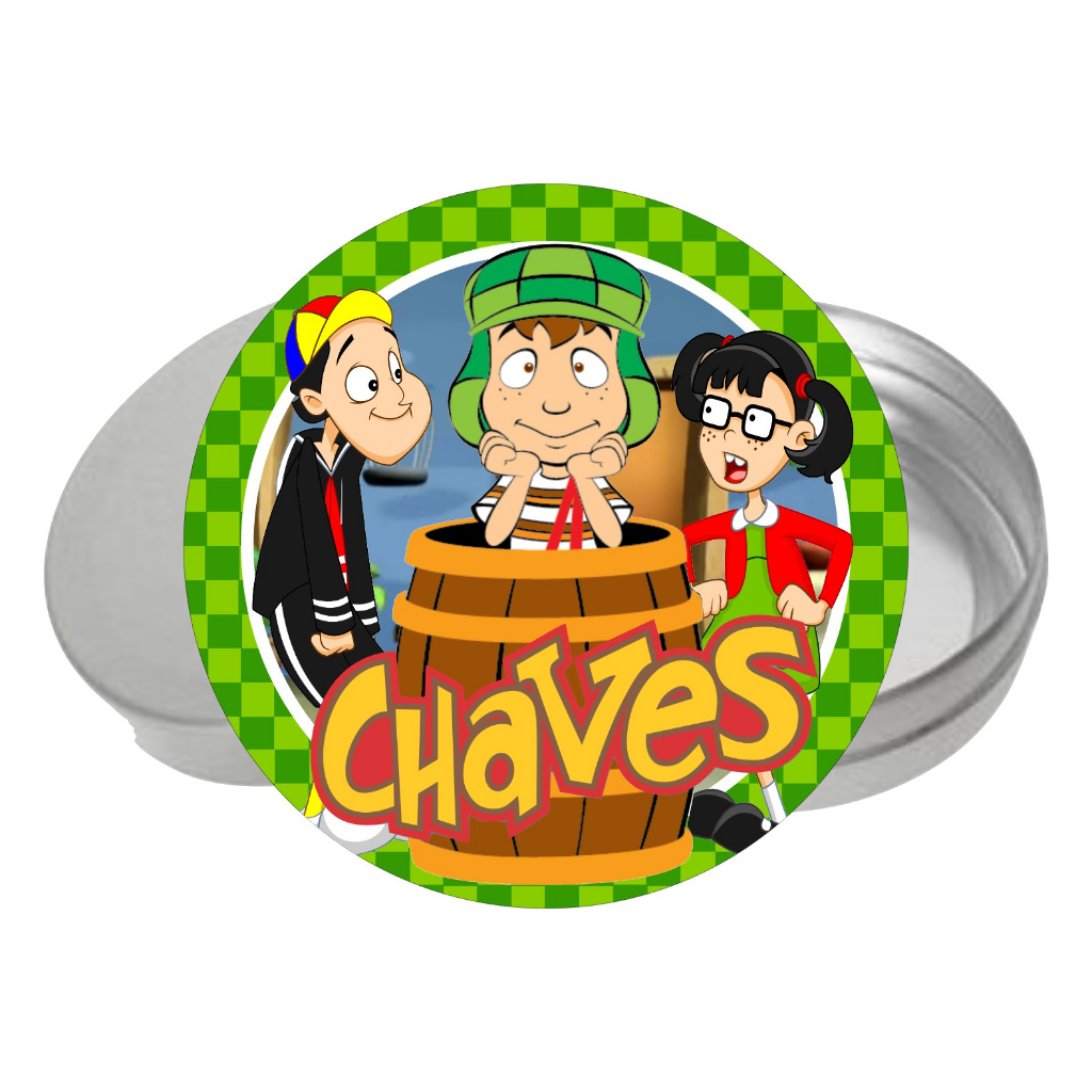 Adesivo + Latinha Chaves 5cm - Acrílico Decoração Festa Aniversário Lembrancinha