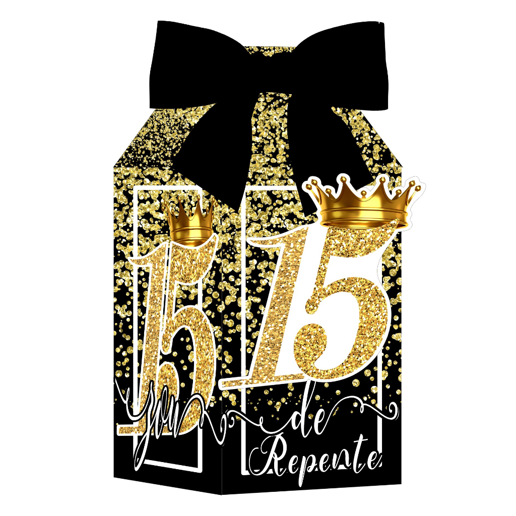 Caixa Milk Decoração 15, 18, 20, 30, 40, 50, 60 e 70 Anos com Aplique 3D - Decoração de Festa em Oferta na Shopee
