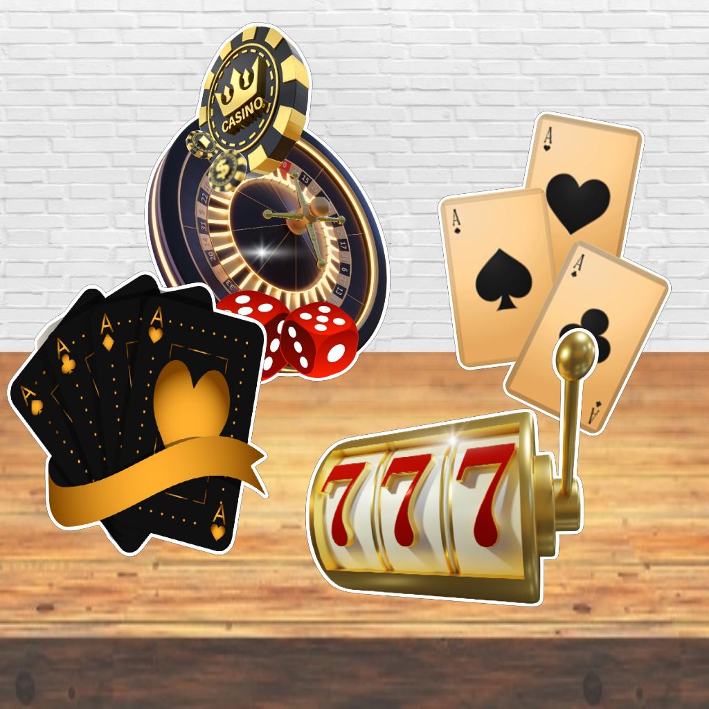 Display para Mesa Cassino 25cm c Base- Decoração Festa Aniversário Tema Adulto