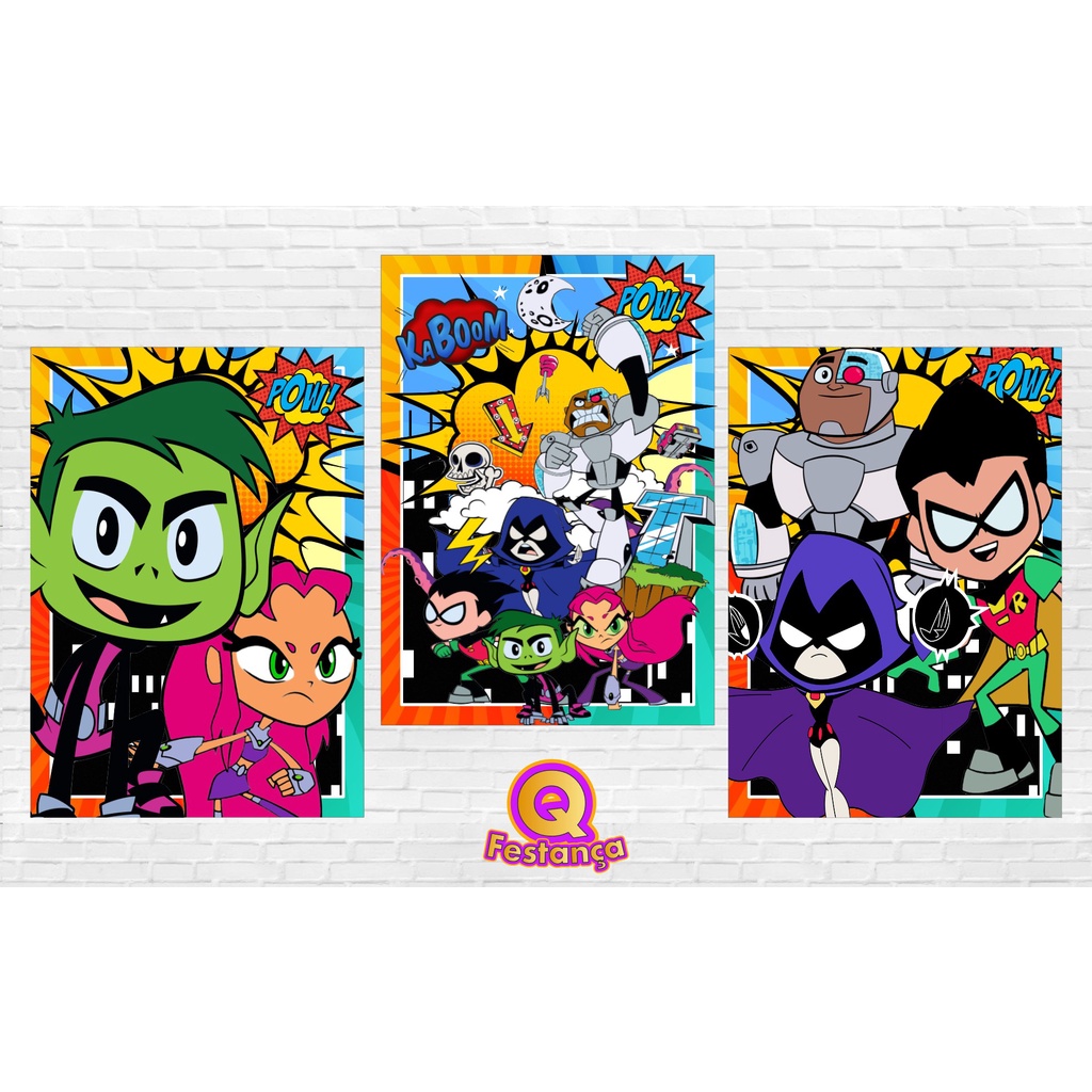 Poster Jovens Titãs 30x40cm - KIT COM 3 POSTER