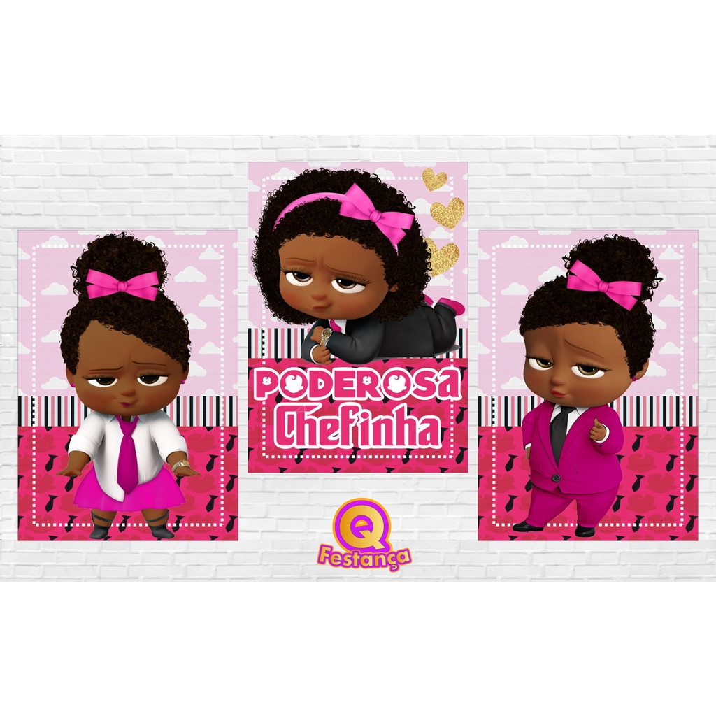 Poster Poderosa Chefinha Cacheadinha 30x40cm - KIT COM 3 POSTER