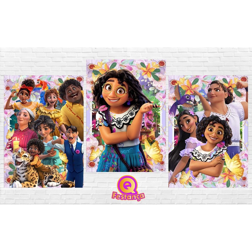 Poster Encanto 30x40cm - KIT COM 3 POSTER