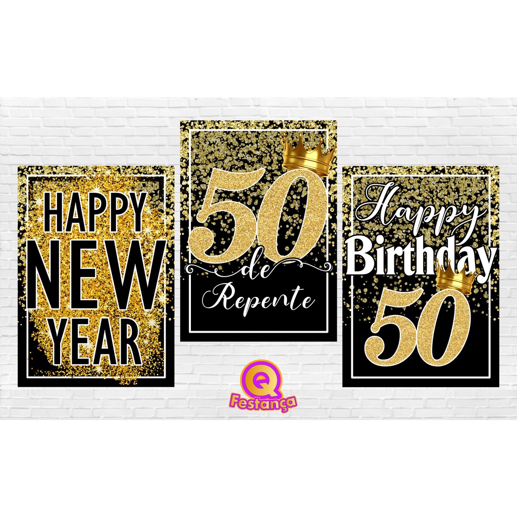 Poster 50 anos 30x40cm - KIT COM 3 POSTER