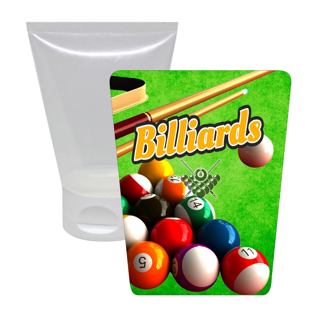 Bisnaga 30ml + Adesivo Sinuca VÁRIAS CORES - Lembrancinha Festa Brigadeiro Álcool Gel