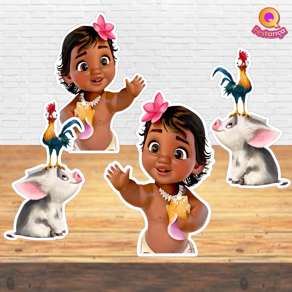 Display para Mesa Moana Baby 25cm Com Base- Lembrança Aniversário Festa Infantil Decoração em Oferta na Shopee