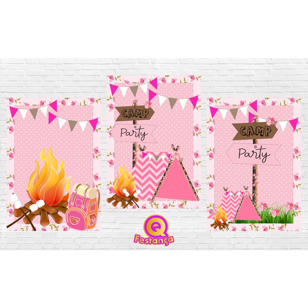 Poster Acampamento 30x40cm - KIT COM 3 POSTER