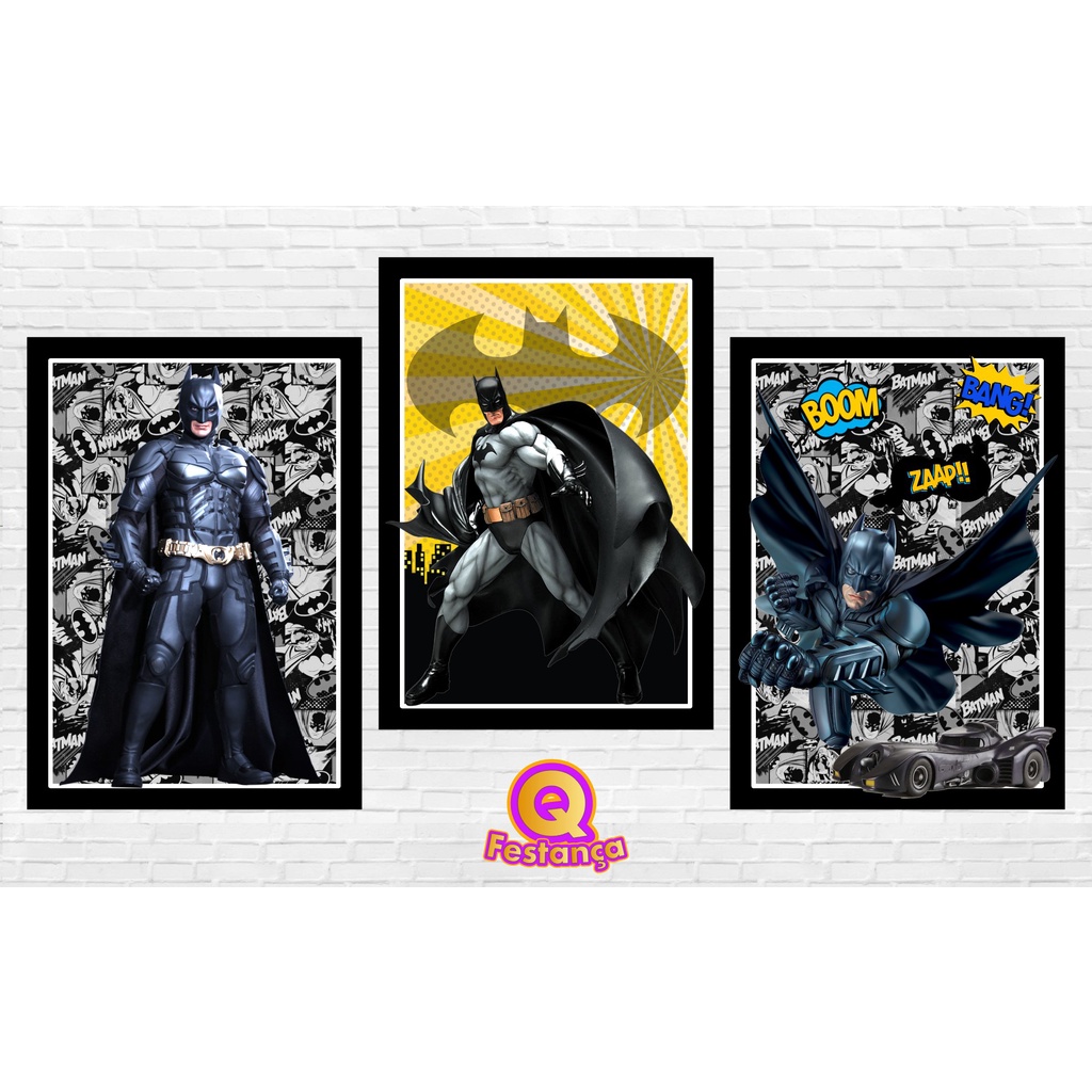 Poster Batman 30x40cm - KIT COM 3 POSTER