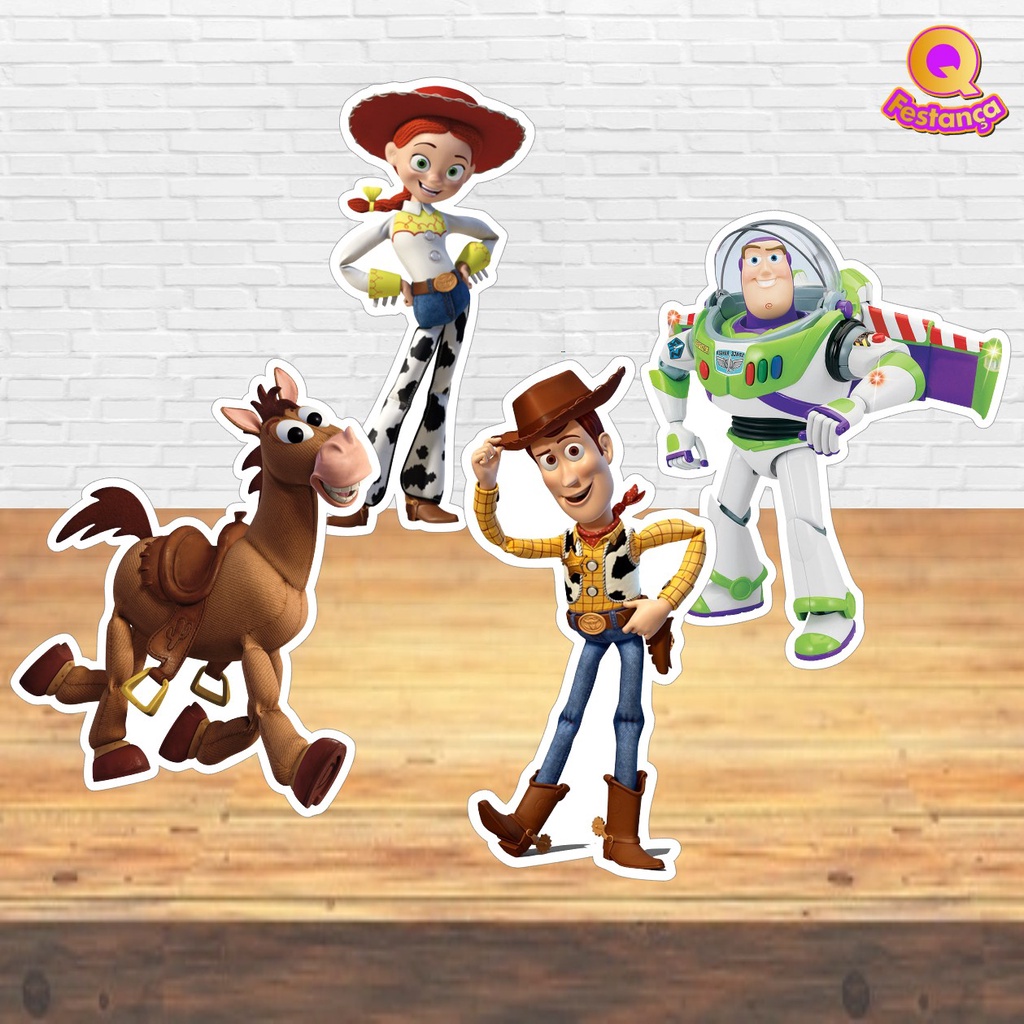 Display para Mesa Toy Story 25cm Com Base- Lembrança Aniversário Festa Infantil Decoração