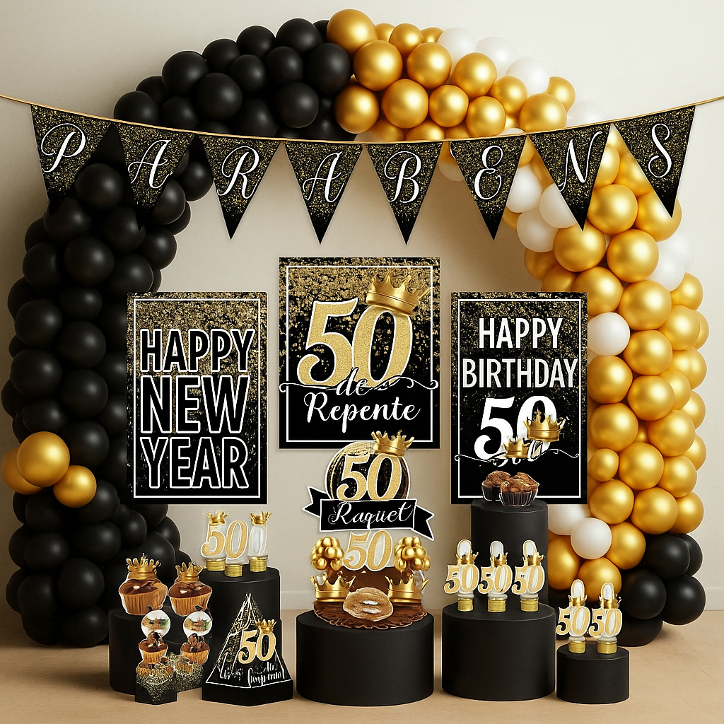 Balão Metalizado para Aniversário 50 Anos na Black Friday 2025 | BuscaProdutos