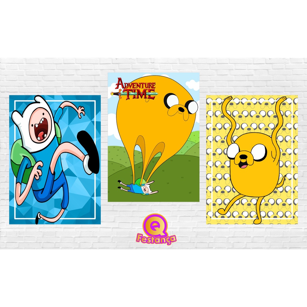 Poster Hora da Aventura 30x40cm - KIT COM 3 POSTER
