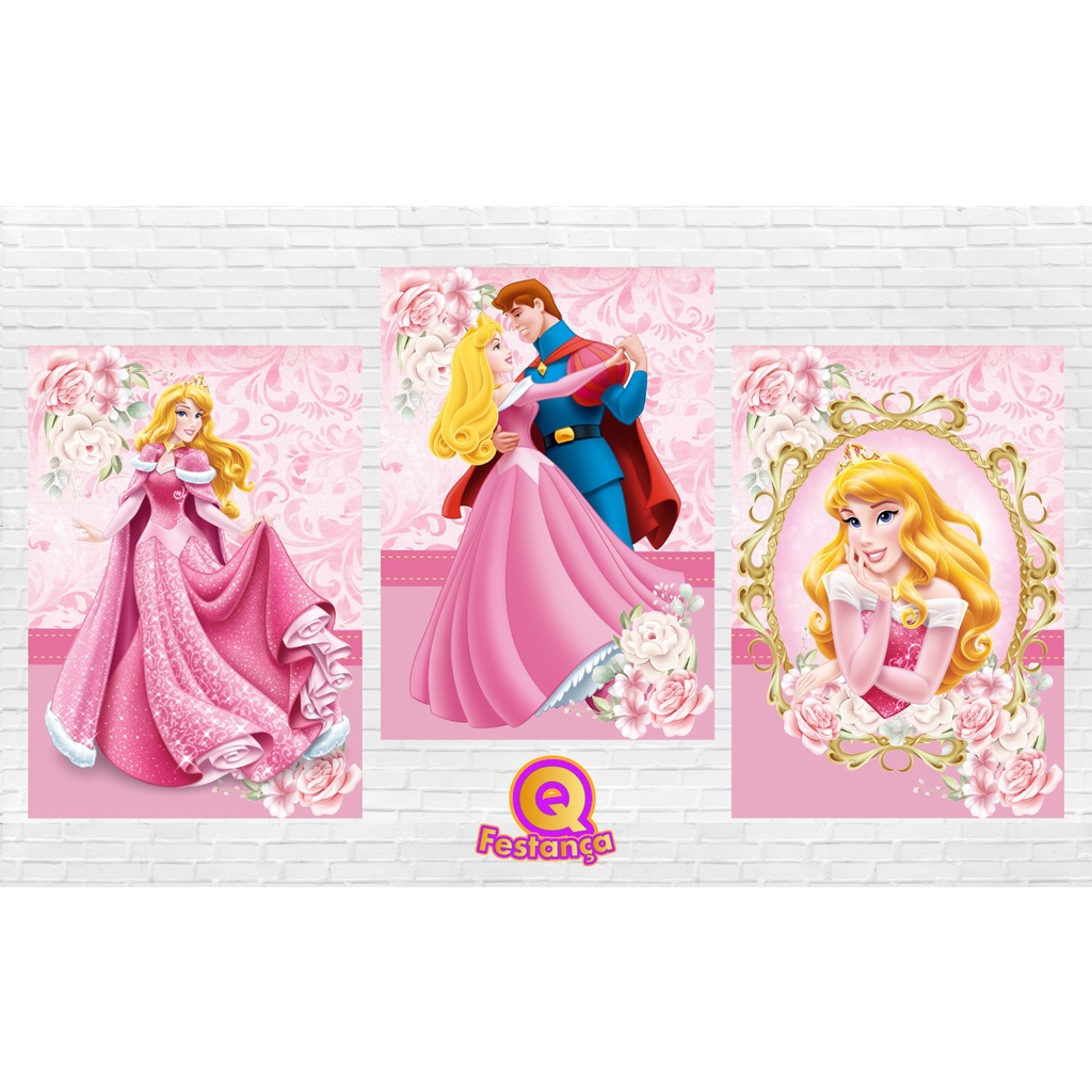 Poster A Bela Adormecida 30x40cm - KIT COM 3 POSTER