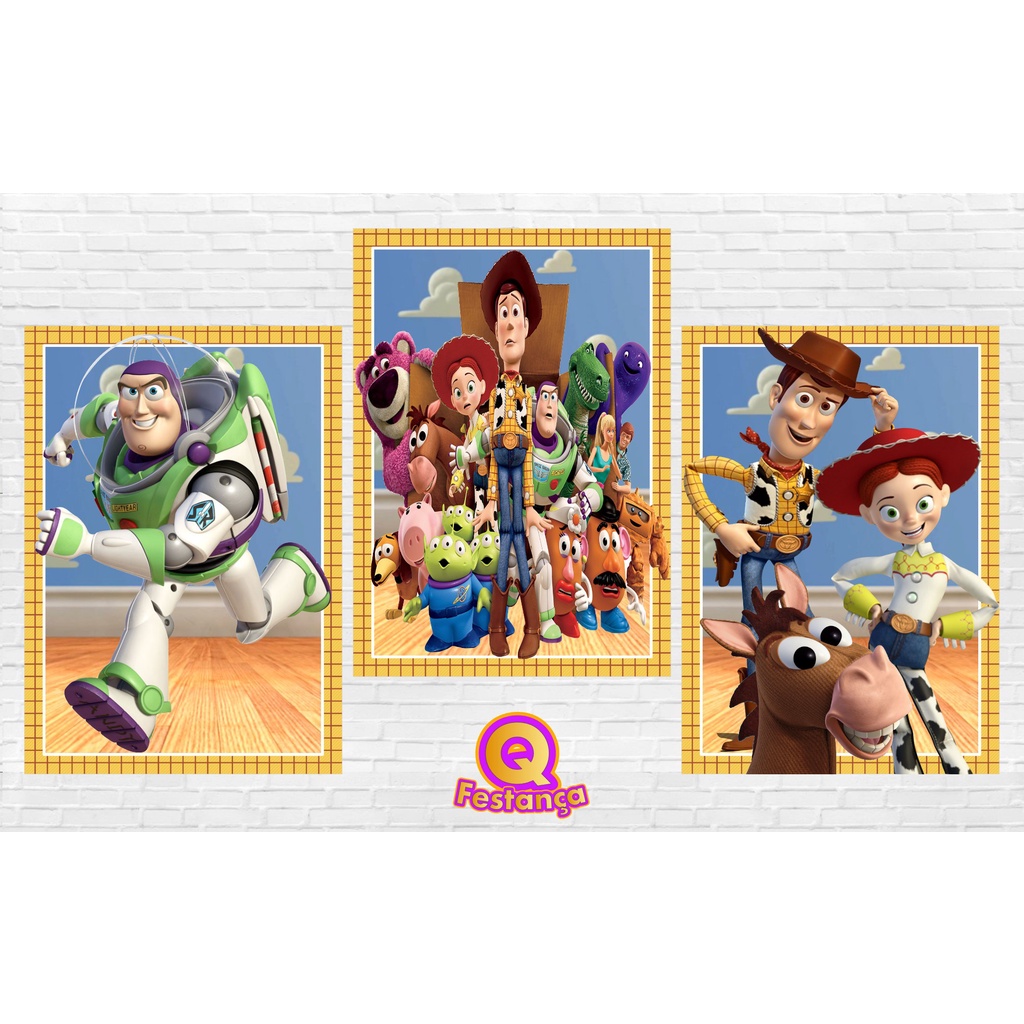 Poster Toy Story 30x40cm - KIT COM 3 POSTER