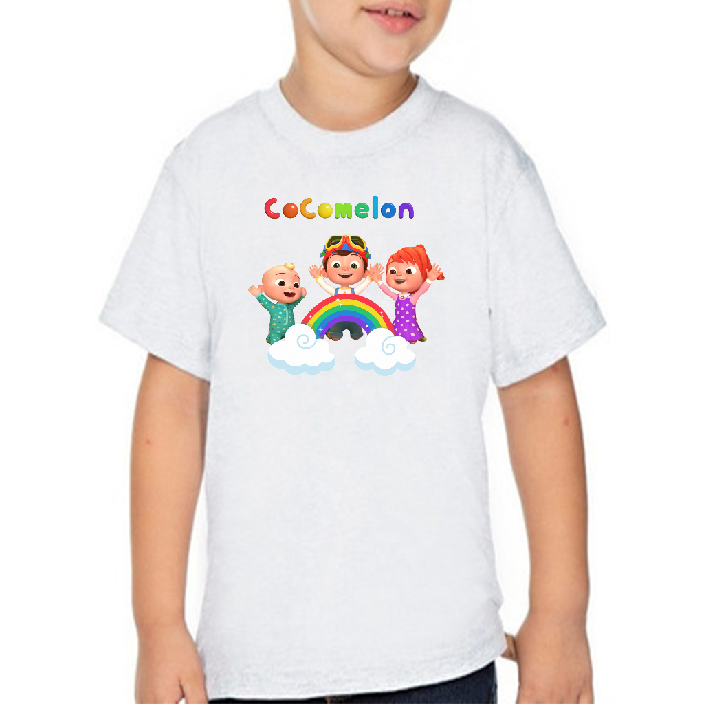 Camiseta Cocomelon e Amigos TV infantil adulto animado desenhos cartoon branca shirt presente