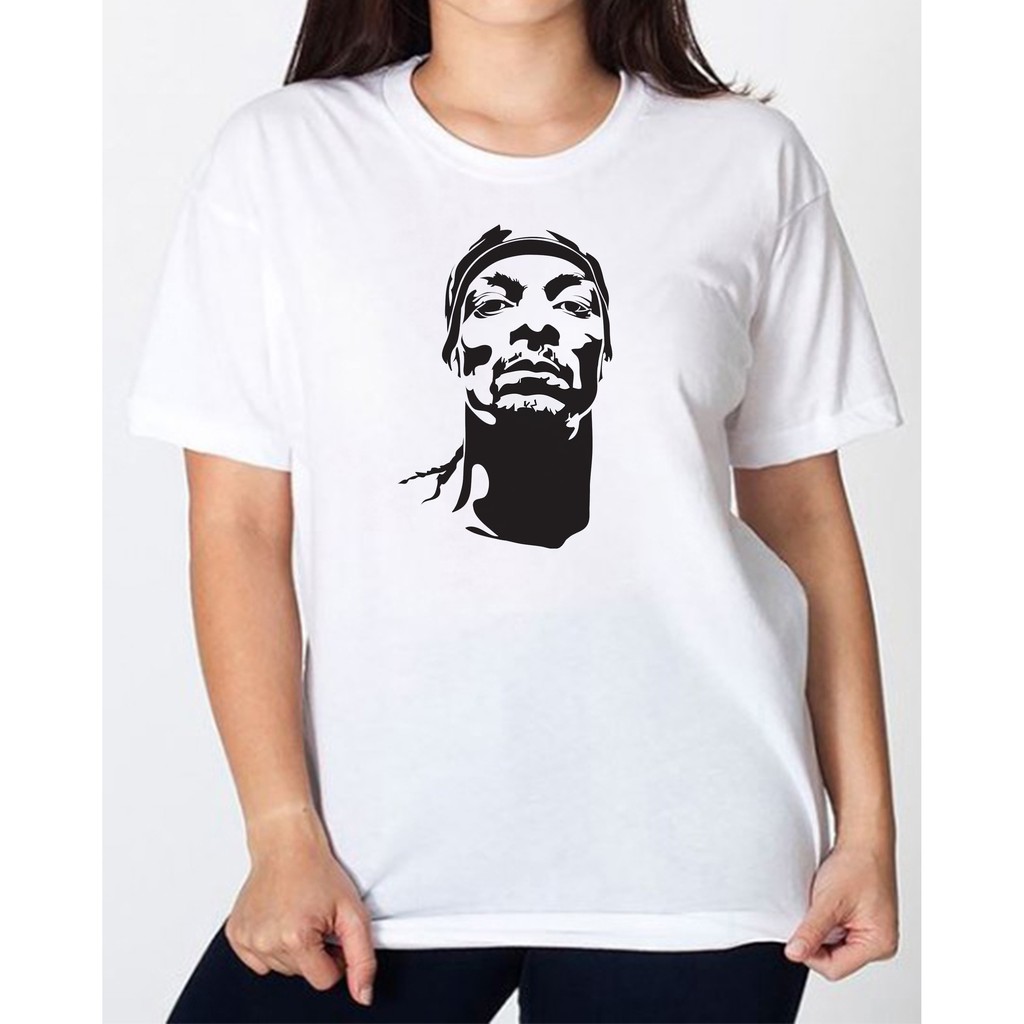 Camiseta Snoop Dogg rap branca unissex diversos tamanhos gangsta rap / Snoop Dogg / musica / smoke