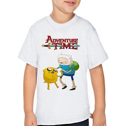 Camiseta Hora de Aventura infantil e adulto branca / diversos tamanhos / desenho Cartoon Jack Finn