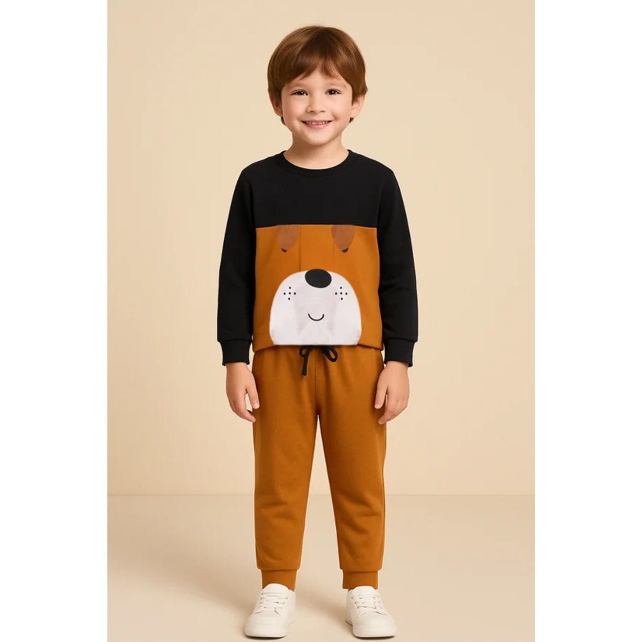 Conjunto Infantil Menino Moleton Inverno Ursinho Kangulu