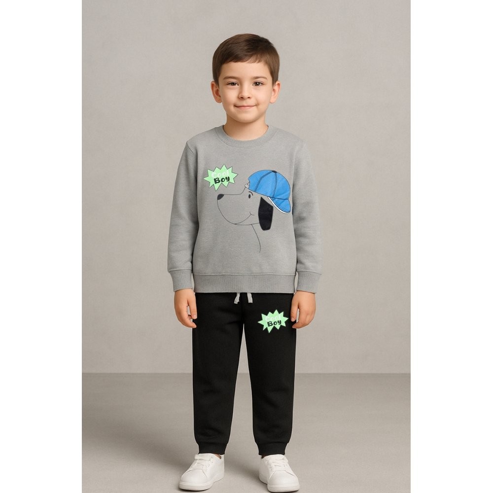 Conjunto Moletom Infantil Menino Roupa de Frio Rosa Azul Kids