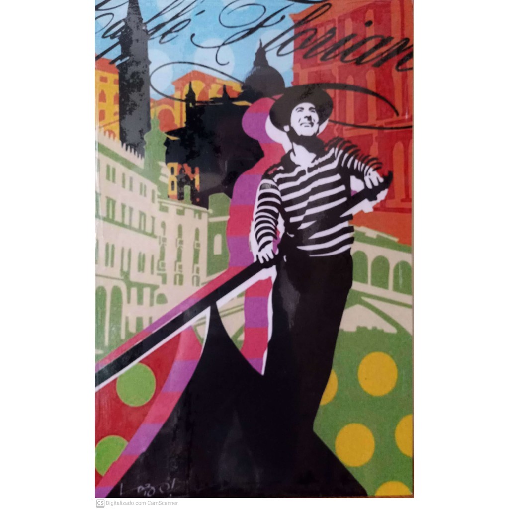 Quadro Canva Caffé Florian/Veneza/Gôndola