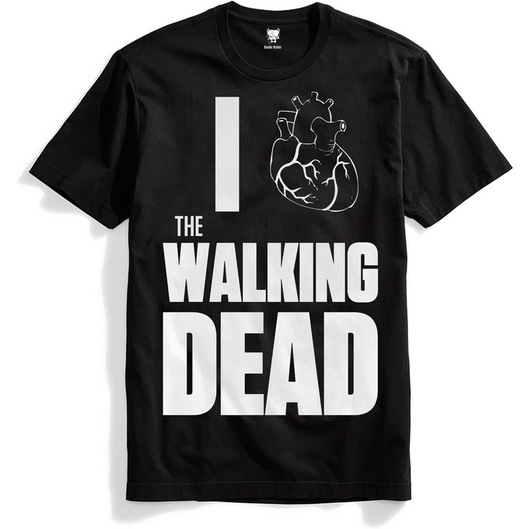 Camiseta I Love The Walking Dead Zombie Camisa