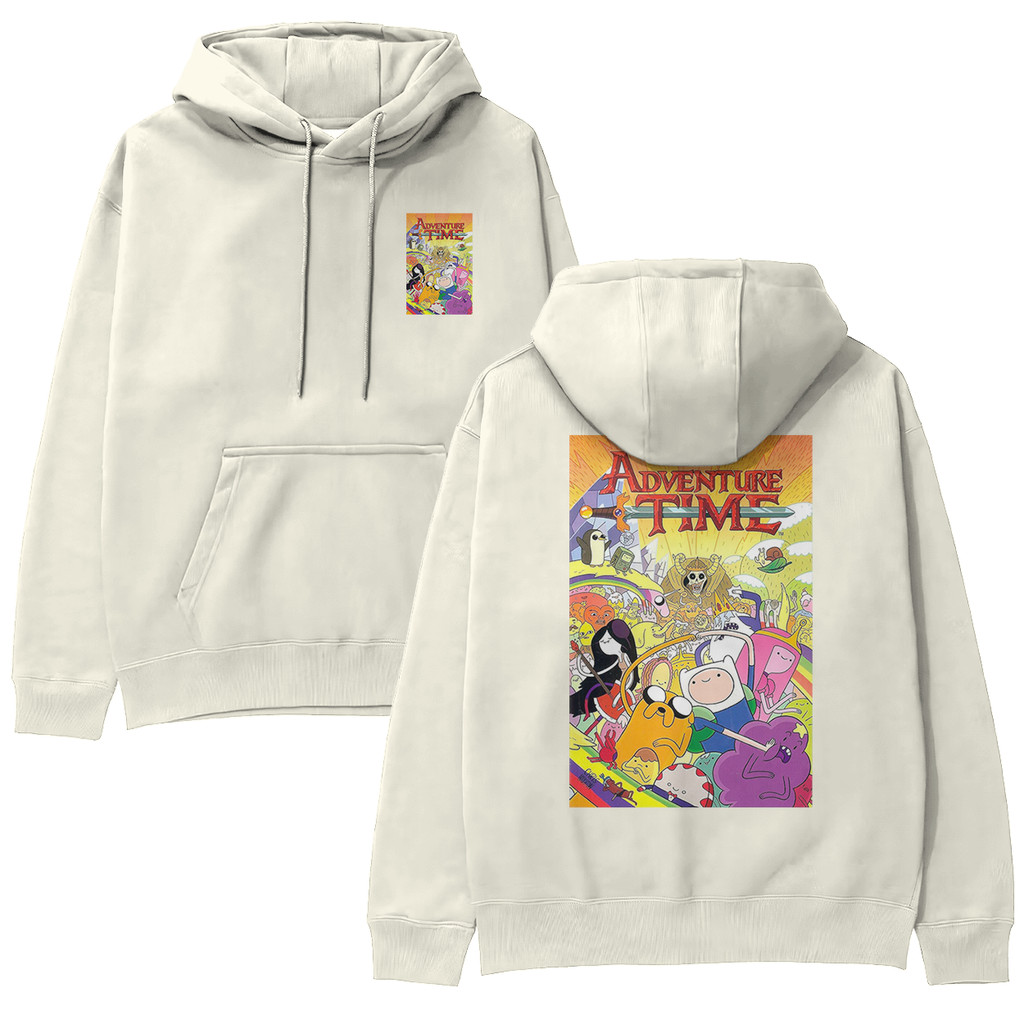 Blusa de Moletom Masculina Canguru Abrigo Estampada Adventure Time Macia Quente