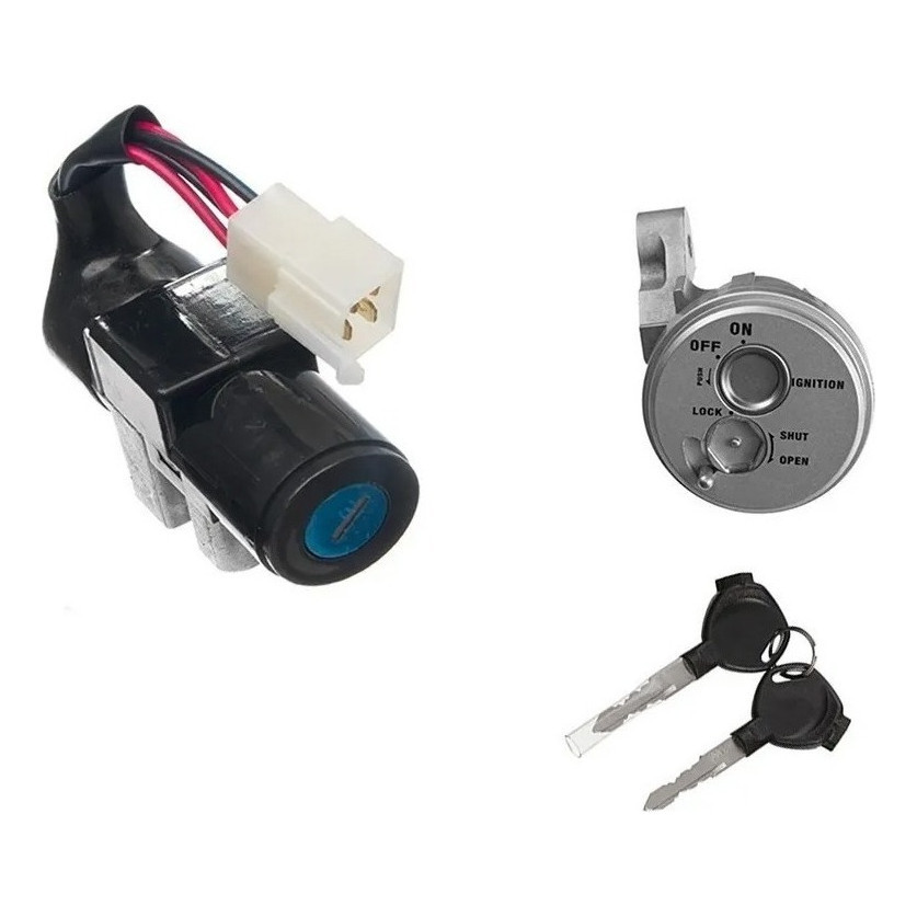 Kit Chave Contato Ignição + Trava Magnetica Biz 125 2010 Em Diante