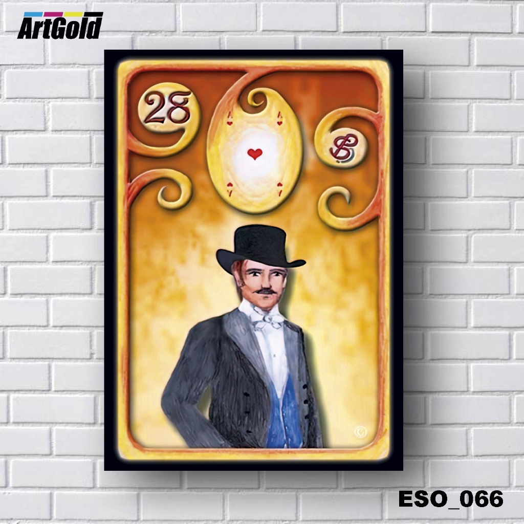 Placas Quadros Decorativos em MDF - Esotérico -  Tarô - Baralho Cigano - Carta 28 O Homem