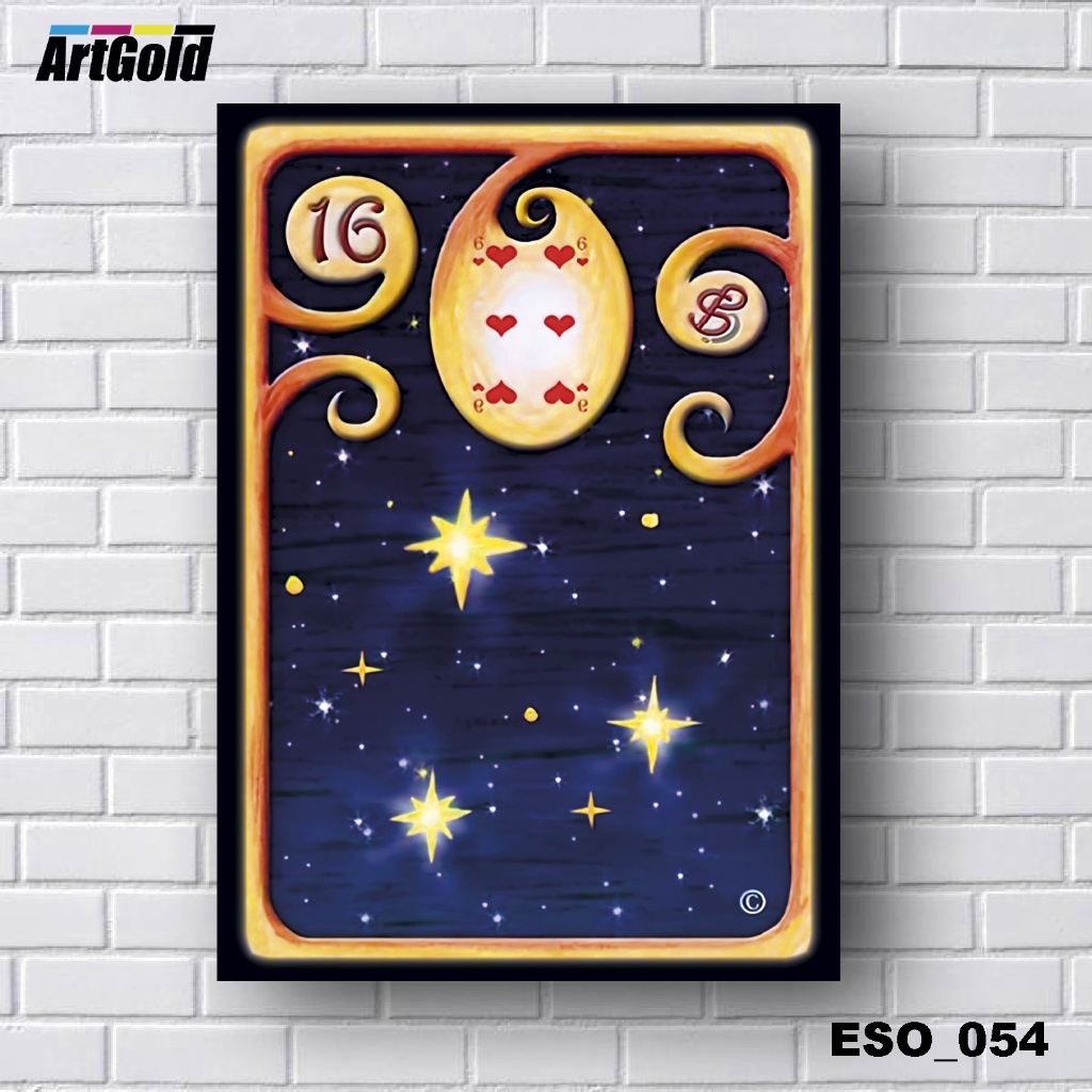 Placas Quadros Decorativos em MDF - Esotérico -  Tarô - Baralho Cigano - Carta 16 A Estrela