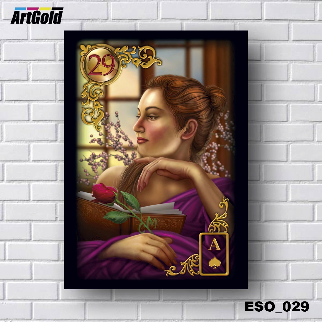 Placas Quadros Decorativos em MDF - Esotérico -  Tarô - Baralho Cigano - Carta 29 A Mulher