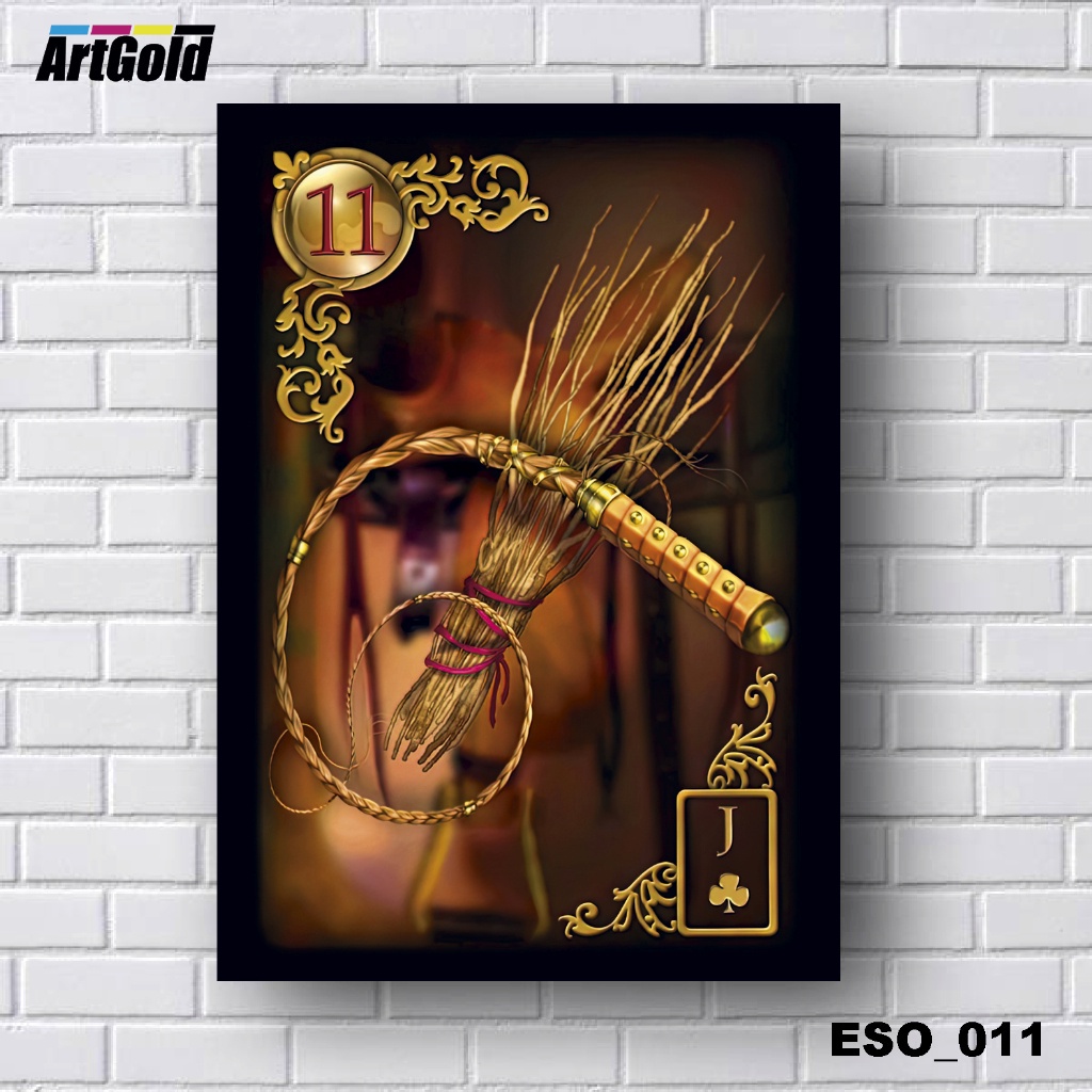 Placas Quadros Decorativos em MDF - Esotérico -  Tarô - Baralho Cigano - Carta 11 O Chicote
