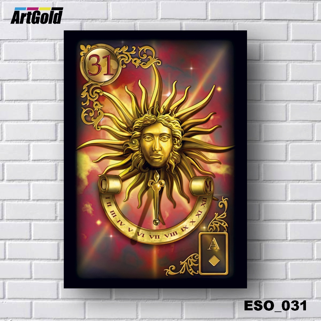 Placas Quadros Decorativos em MDF - Esotérico -  Tarô - Baralho Cigano - Carta 31 O Sol