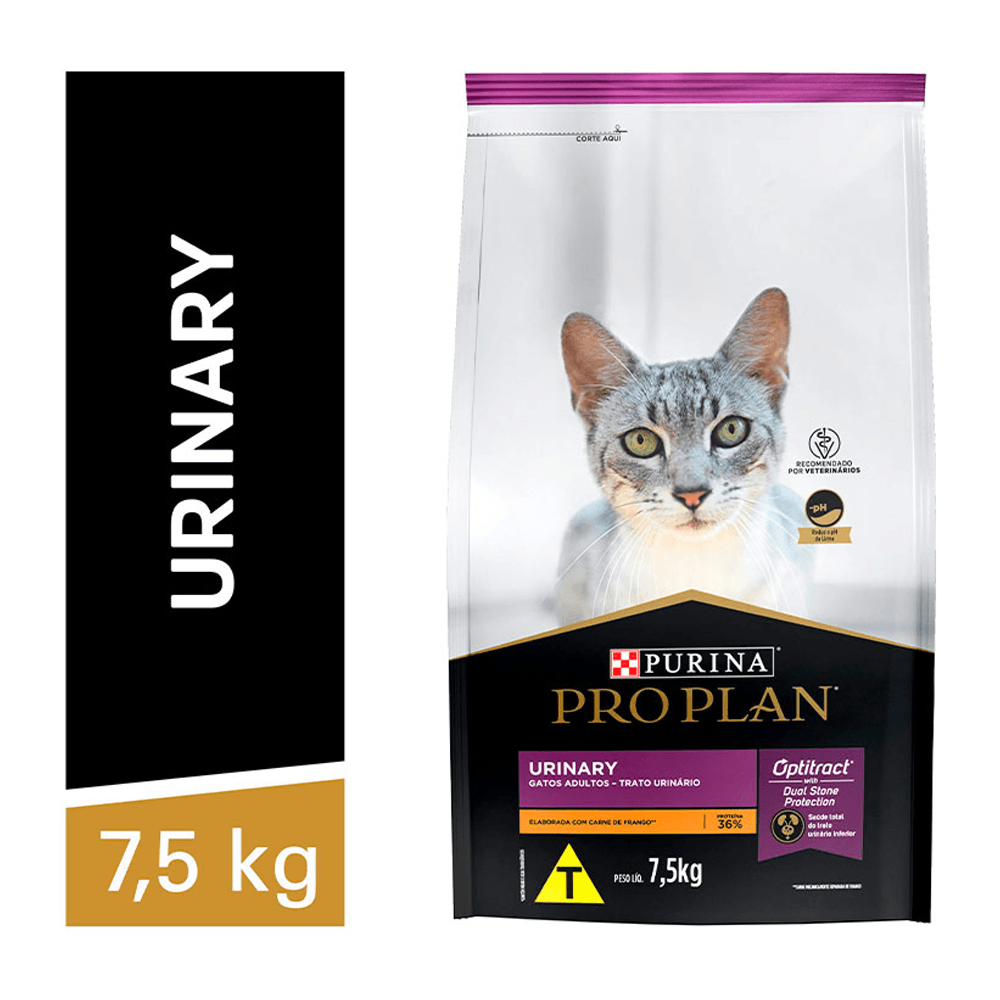 Ração Premium Pro Plan Gato Adulto Frango 7,5 Kg Original Purina – Saúde do Trato Urinário