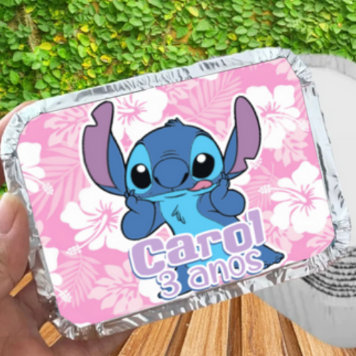 Marmitinha Personalizada Stitch Rosa / Personalizados para Festas / Lembrancinhas de aniversário/ kit marmita