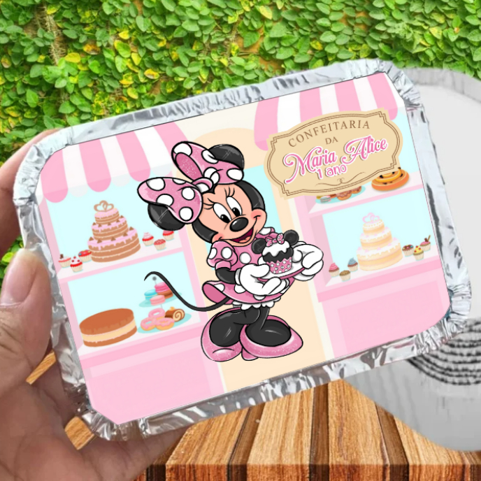 Marmita personalizada Minnie Confeiteira / personalizados / kit marmita / lembrancinhas de aniversário / Confeitaria